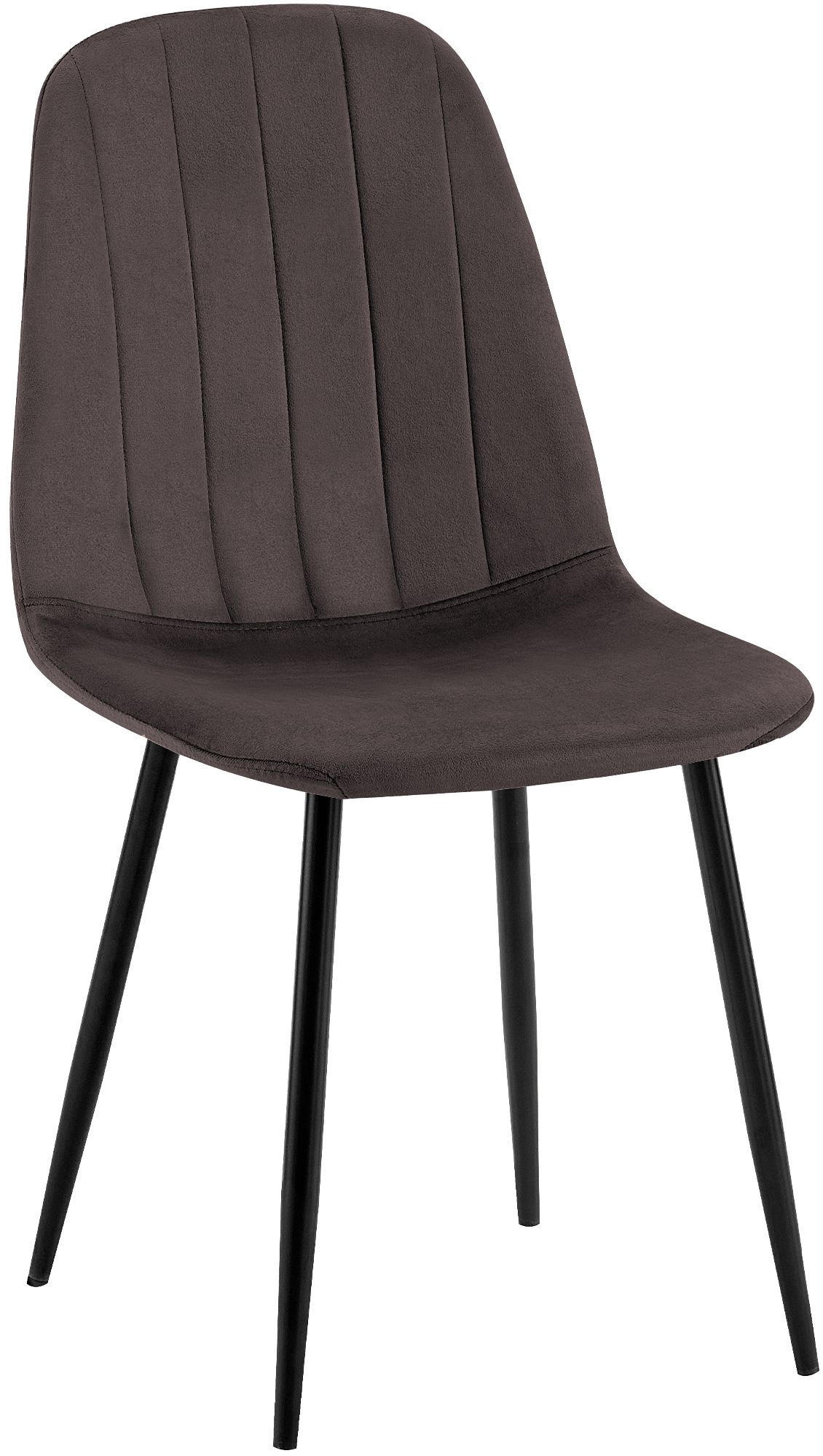 STUHL Metall Braun - Schwarz/Braun, Textil/Metall (45/88/54cm) - CLP