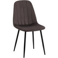 STUHL Metall Braun - Schwarz/Braun, Textil/Metall (45/88/54cm) - CLP