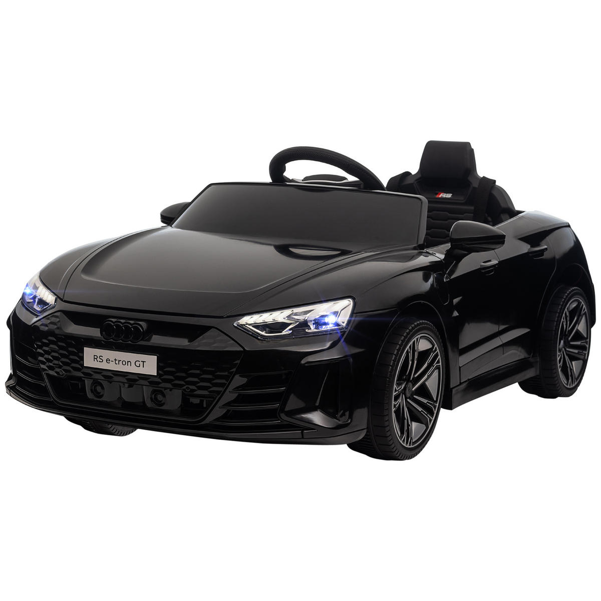 KINDER-ELEKTROAUTO DE-06108 Audi lizenziert mit Fernbedienung und Sicherheitsgurt Schwarz - Schwarz, Kunststoff/Metall (103/58/41cm) - ComfortXL