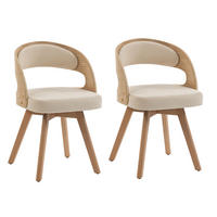 ARMLEHNSTUHL-SET DE-36276 2 Stück mit 360°-Drehung Beige - Beige, Holz (44/72/41cm) - ComfortXL