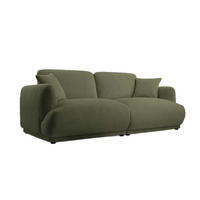 2-SITZER-SOFA Locco Grün, Zweisitzer Sofa - Grün, Holzwerkstoff (206/83/102cm) - Bettso