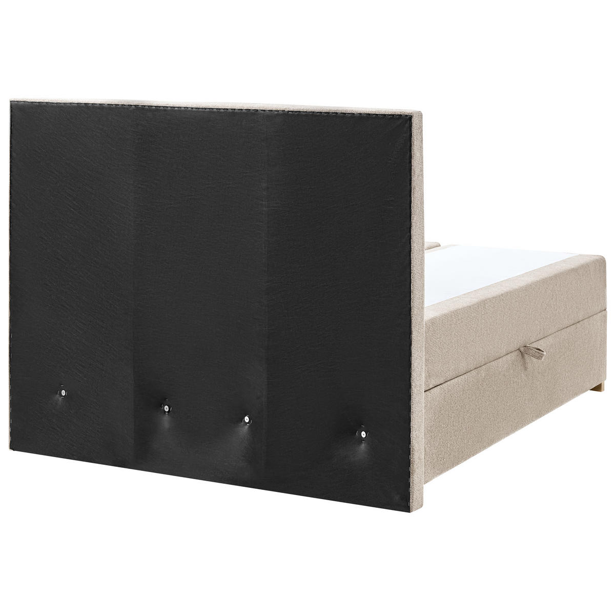 BOX POSTELJA s prostorom za shranjevanje 120/200 blago sivo rjava Major - sivorjava, tekstil (120/200cm) - Beliani