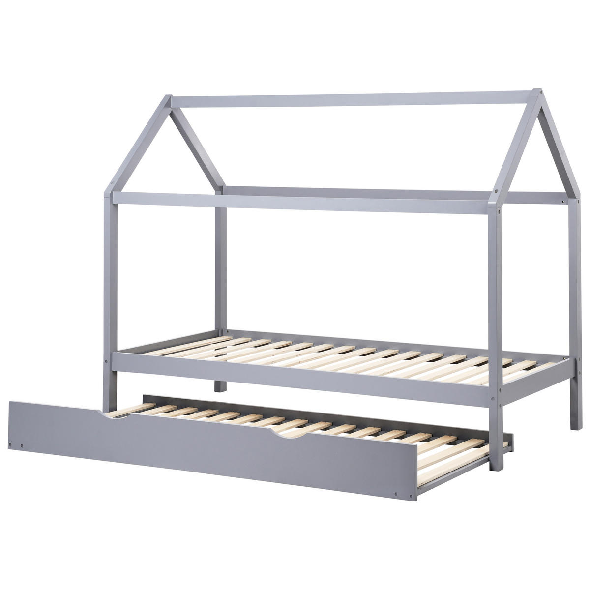 KINDERBETT 90x200 cm Grau Crillon - Grau, Holz (90/200cm) - Beliani