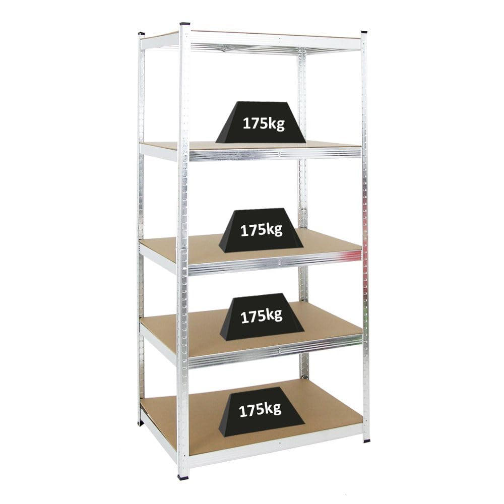 Proregal Schwerlastregal Silber 90x180x60 cm