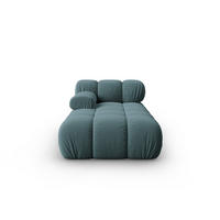 CHAISELONGUE links Bellis aus Samt petrol - Petrol, Textil (97/62/157cm) - Micadoni