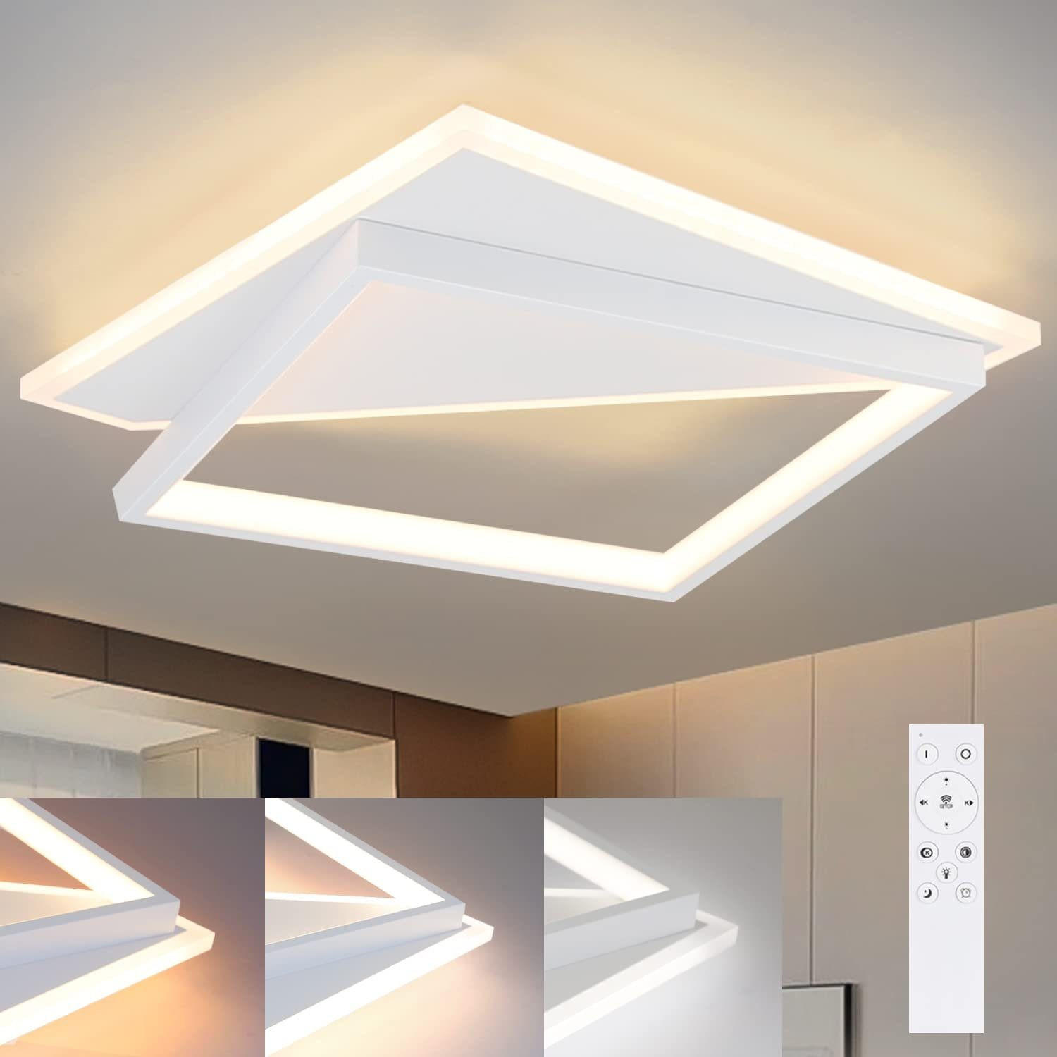 LED-DECKENLEUCHTE Halsgrimm 35.0/5.5/35.0 cm - Weiß, Metall (35/35/5.5cm) - ZMH