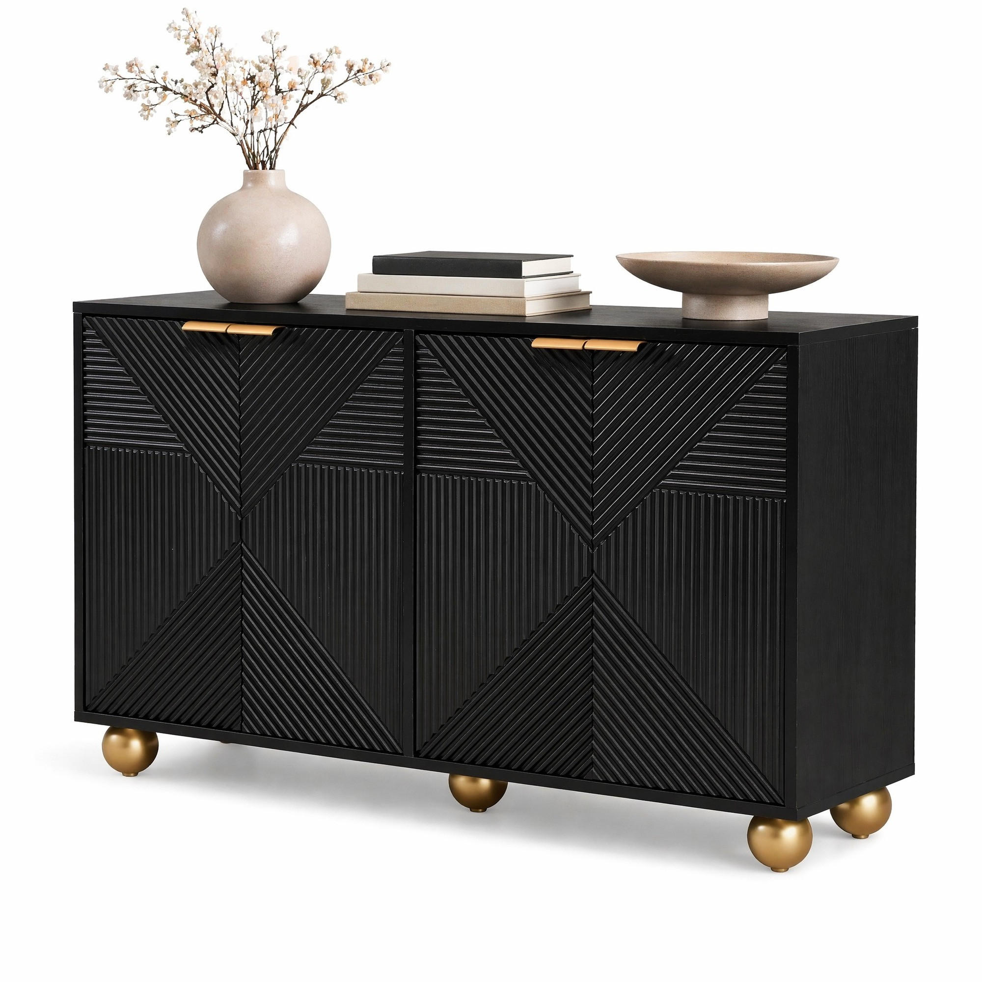 Meubliv Sideboard Schwarz 120x71.5x35 cm