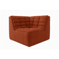 ROHOVÝ MODUL, plyšová tkanina Pop, Měděná, LAZY - měděná, dřevo (93/76/93cm) - Kaiser Möbel