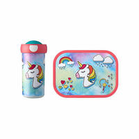 BROTDOSE + VERSCHLUSSBECHER Campus Unicorn 300 ml + 700 ml 2er Set - Pink/Multicolor, Kunststoff (7.5/18.8/20.5cm) - Mepal