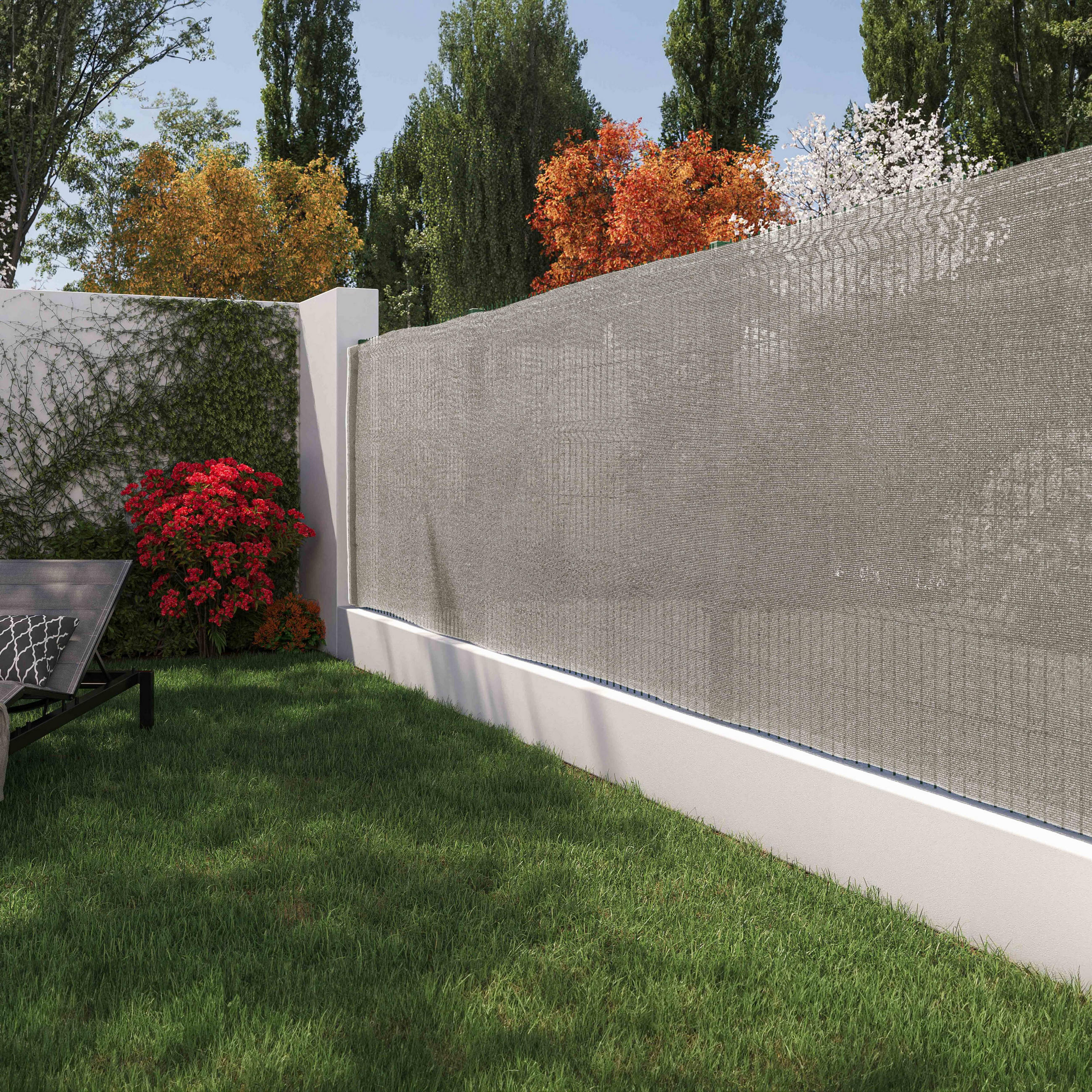 SICHTSCHUTZ 1,50x25m, Bedeckung 85 %, Greige - Greige, Textil (150/150cm) - Oviala