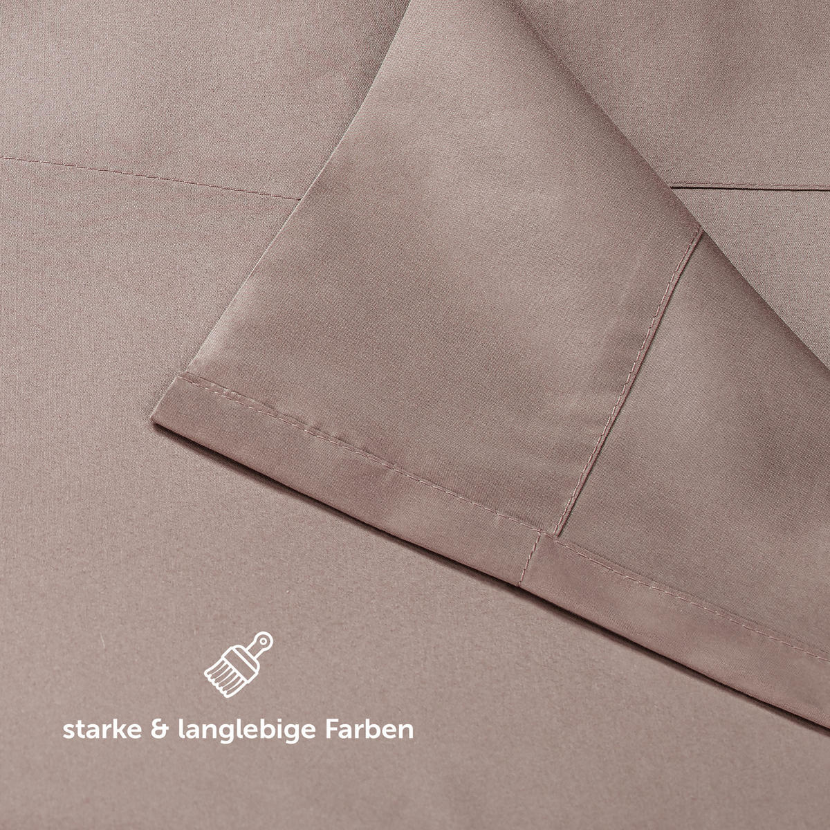 BETTTUCH ohne Gummi 220/275 cm, in Taupe - Taupe, Textil (275/220cm) - Blumtal