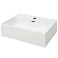WASCHBECKEN Kutzer 51.5/38.5/15 cm - Weiß, Keramik (51.5/15/38.5cm) - Nettlife