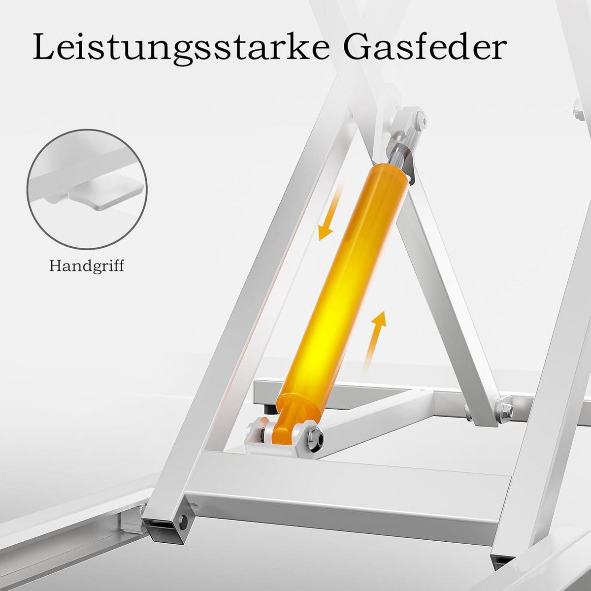 SCHREIBTISCHAUFSATZ höhenverstellbar 101 x 40 cm Weiß - Weiß, Kunststoff (40/101/50cm)