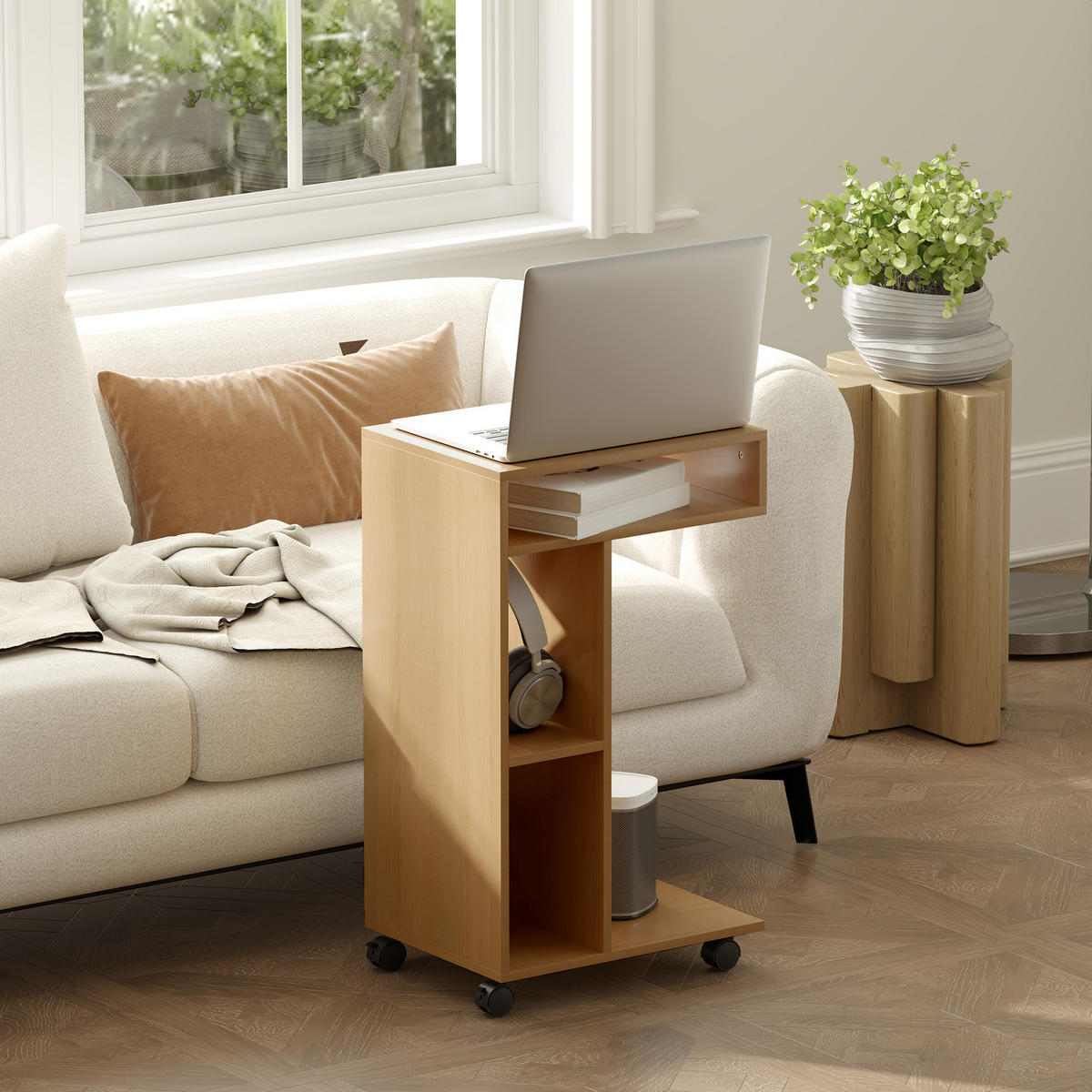 BEISTELLTISCH Beige 1 Stück - Beige, Kunststoff (40/30/69cm) - GiPP