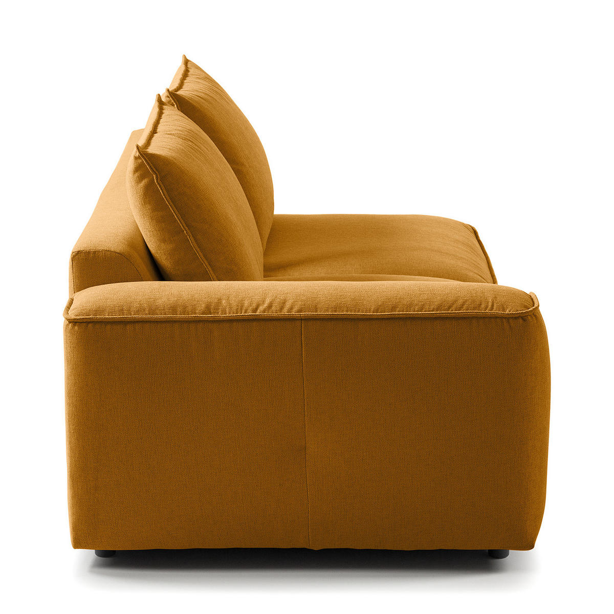 2,5-SITZER SOFA - modular - Gelb/Schwarz, Holz/Kunststoff (189/80/99cm) - home24