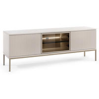 TV-SCHRANK 150 cm Haller mit LED, Lamellen, Kaschmir - Beige, Holz (154/56/39cm) - Emporius