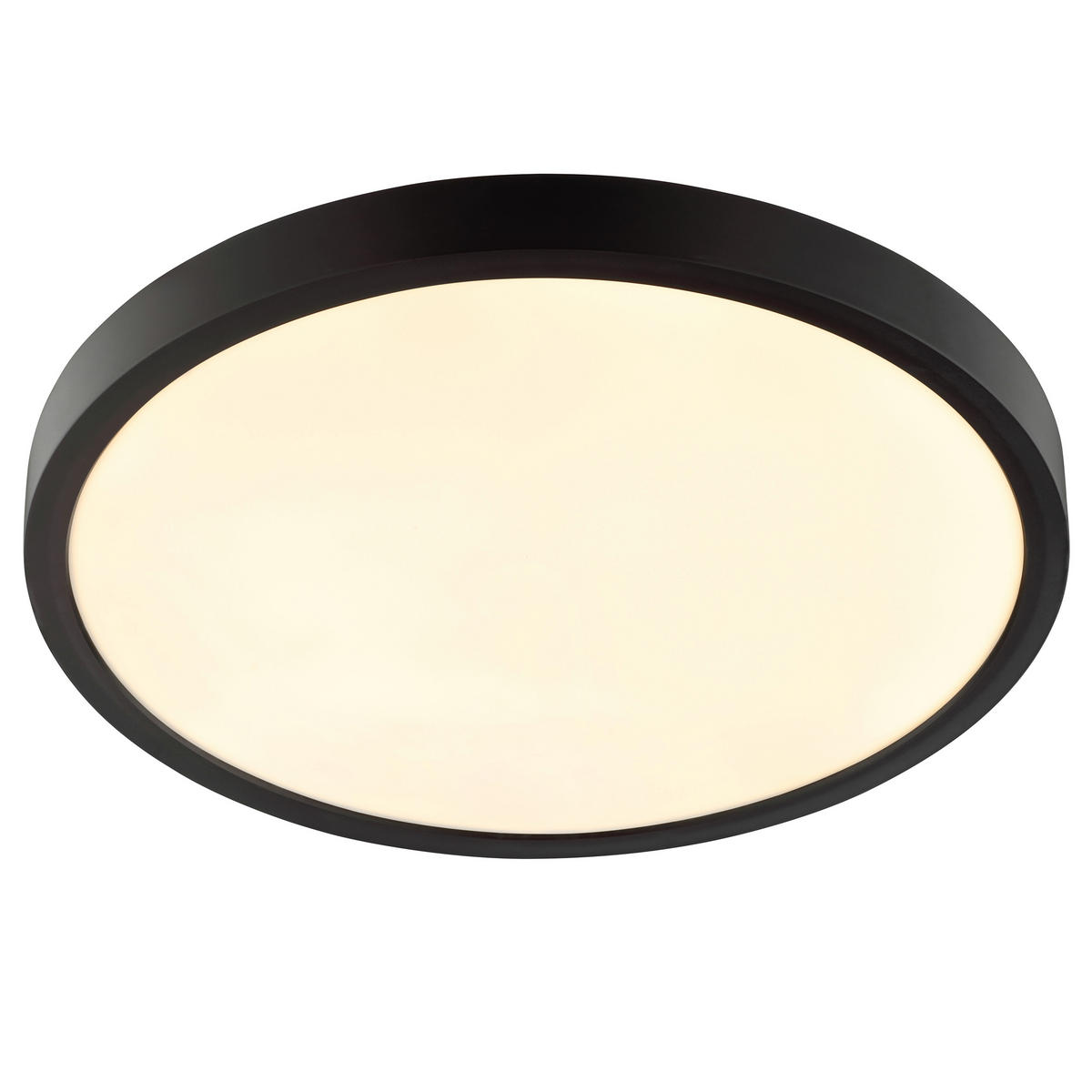 LED DECKENLEUCHTE Jade Schwarz 37,5/37,5/3,1 cm - Schwarz, Kunststoff (37.5/37.5/3.1cm) - Brilliant