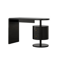 SCHMINKTISCH Lara Schwarz Hochglanz 120 cm mit 2 Schubladen - Schwarz Hochglanz, Holzwerkstoff (50/120/76cm) - Vicco