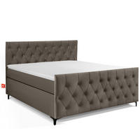 POLSTERBETT ARDEA, Braun - Schwarz/Braun, Holz/Holzwerkstoff (160/200cm) - KONSIMO®