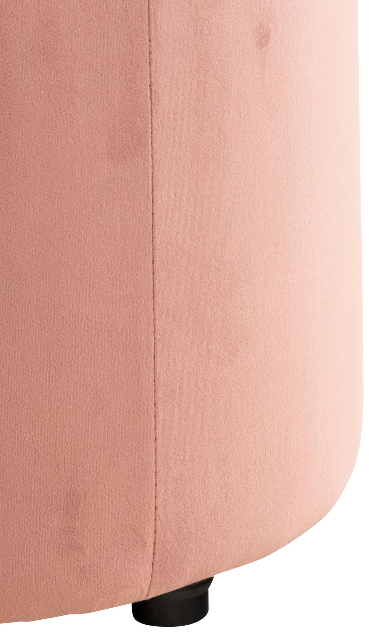 SITZWÜRFEL Samt Pink - Pink/Schwarz, Kunststoff/Textil (44/42/44cm) - CLP