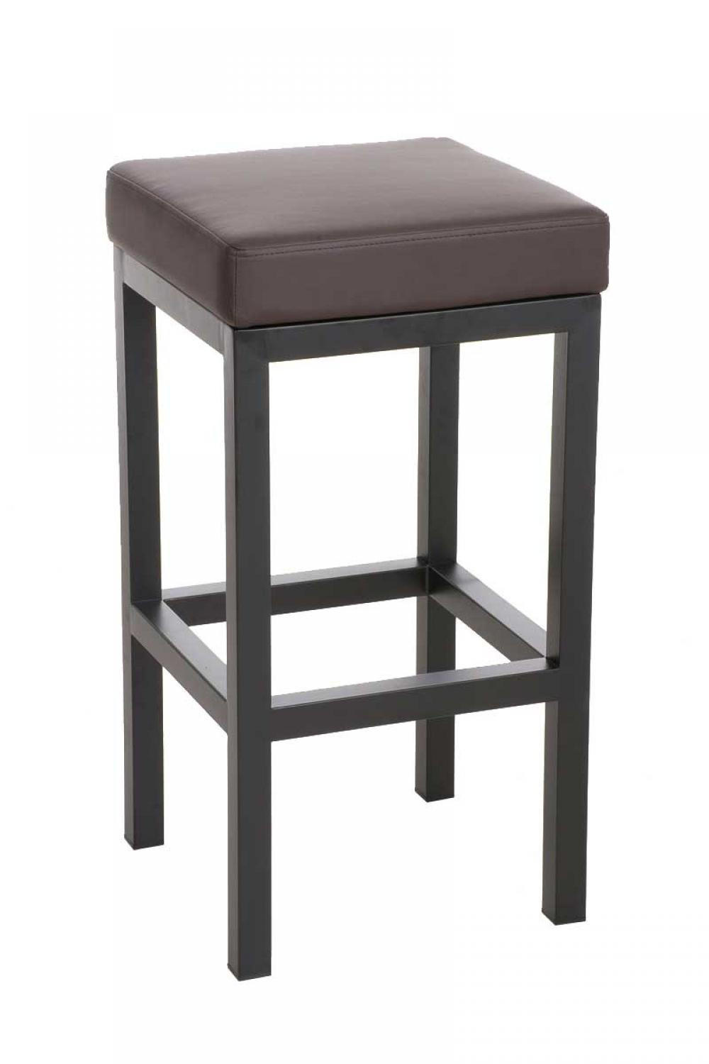 BARHOCKER Lederlook Braun - Schwarz/Braun, Textil/Metall (37/78/37cm) - CLP