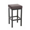 BARHOCKER Lederlook Braun - Schwarz/Braun, Textil/Metall (37/78/37cm) - CLP