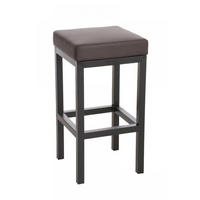 BARHOCKER Lederlook Braun - Schwarz/Braun, Textil/Metall (37/78/37cm) - CLP