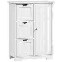 BADEZIMMERSCHRANK MDF Weiß - Weiß, Holzwerkstoff (30/80/60cm) - HOMCOM