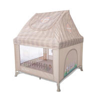 REISEBETT My Place Dach beige Fenster faltbar Matratze Schlupfloch Tragetasche - Beige, Kunststoff (100/100cm) - Lorelli