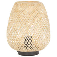TISCHLAMPE Bomu 23/23/30 cm - Hellbraun, Holz (23/23/30cm) - Beliani