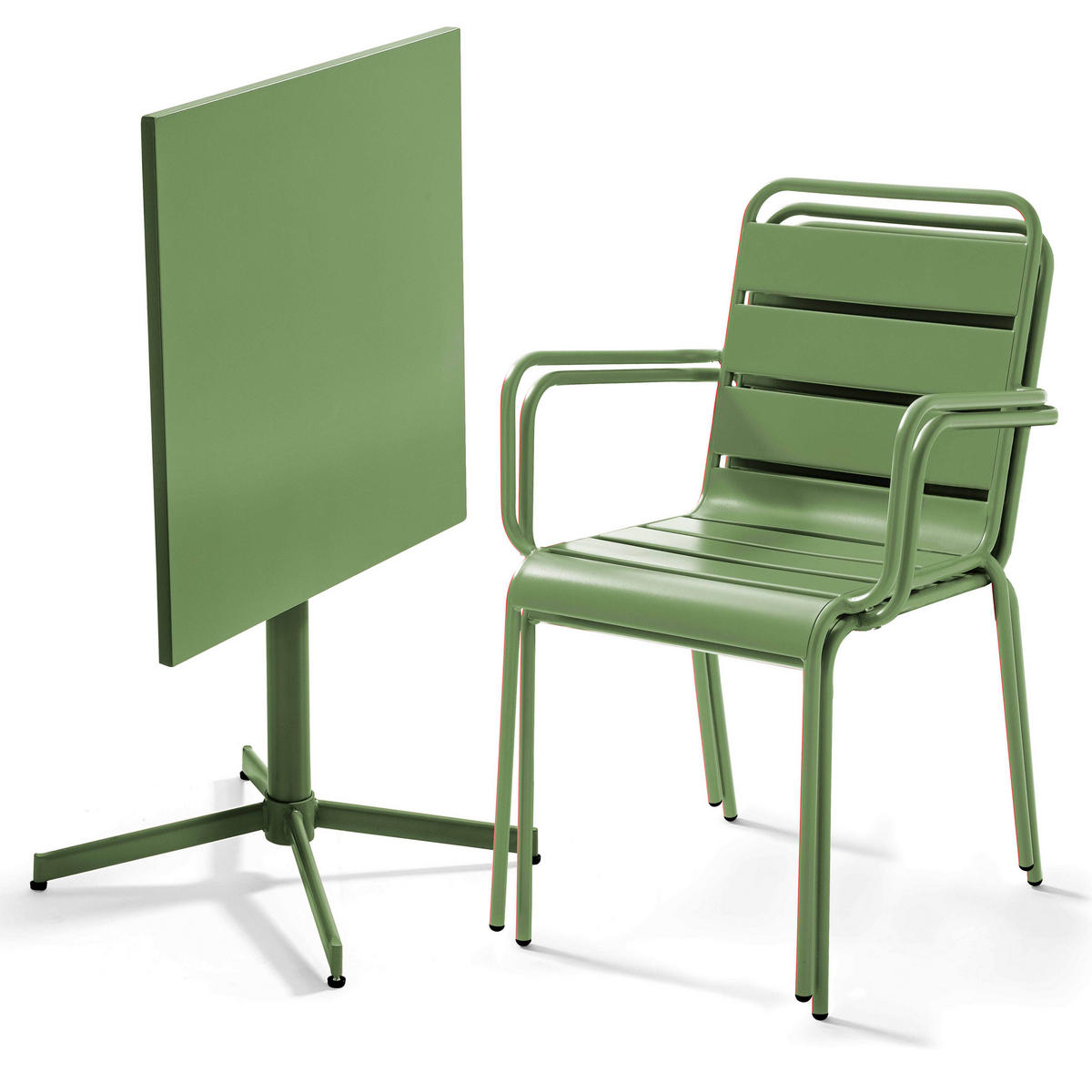 GARTENSET 3-tlg., Kaktusgrün - Grün, Metall - Oviala