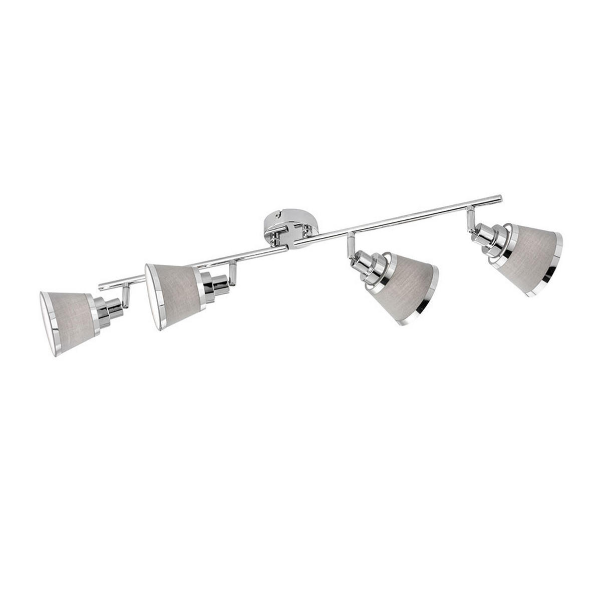 DECKENLEUCHTE Metall Textil Grau - Grau, Metall (72.5/11.3/21.5cm) - Wofi