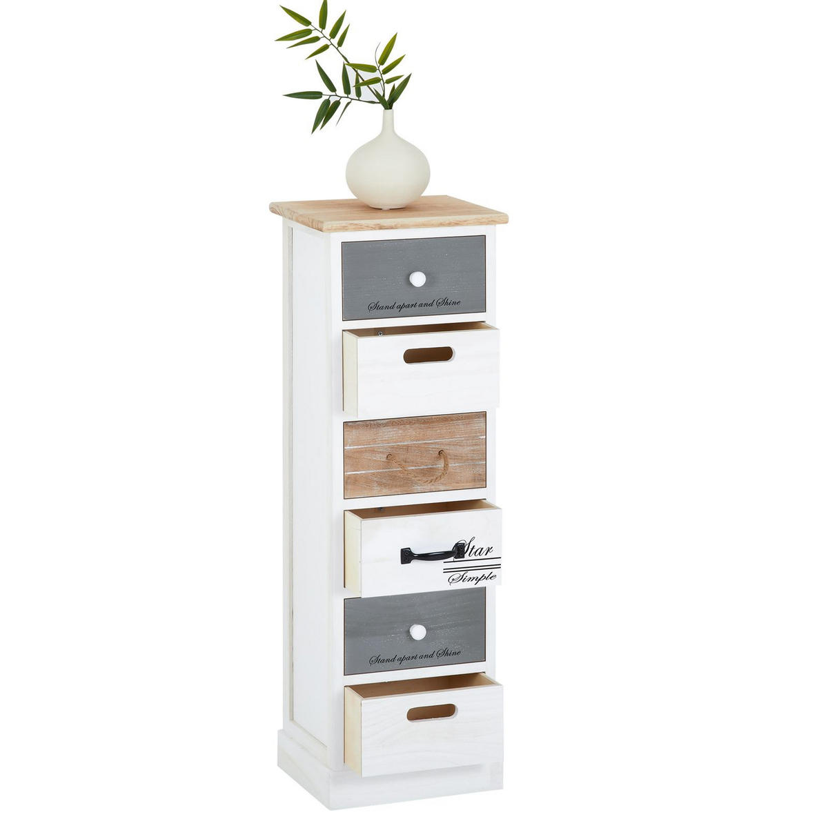 KOMMODE AVIANO - Weiß, Holz (29/91/27cm) - CARO-Möbel