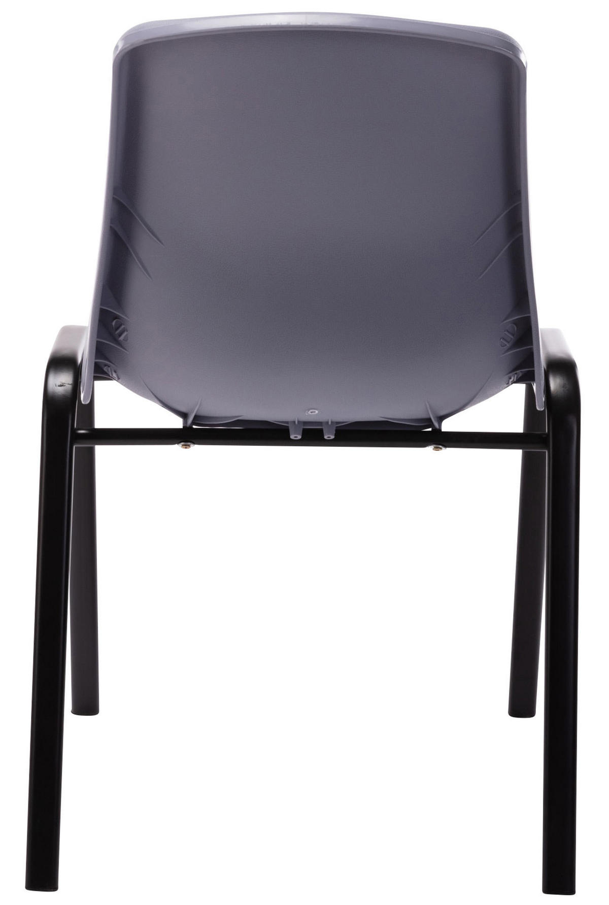 STUHL 4er Set Kunststoff grau - Schwarz/Grau, Kunststoff/Metall (47/76/52cm) - CLP
