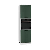 MIKROWELLENUMBAUSCHRANK D60PK/2133 PL - Arvion - Elegante Geräte-Integration - Grün, Holz/Metall (60/213.3/56cm) - ROYAL24_MARKT