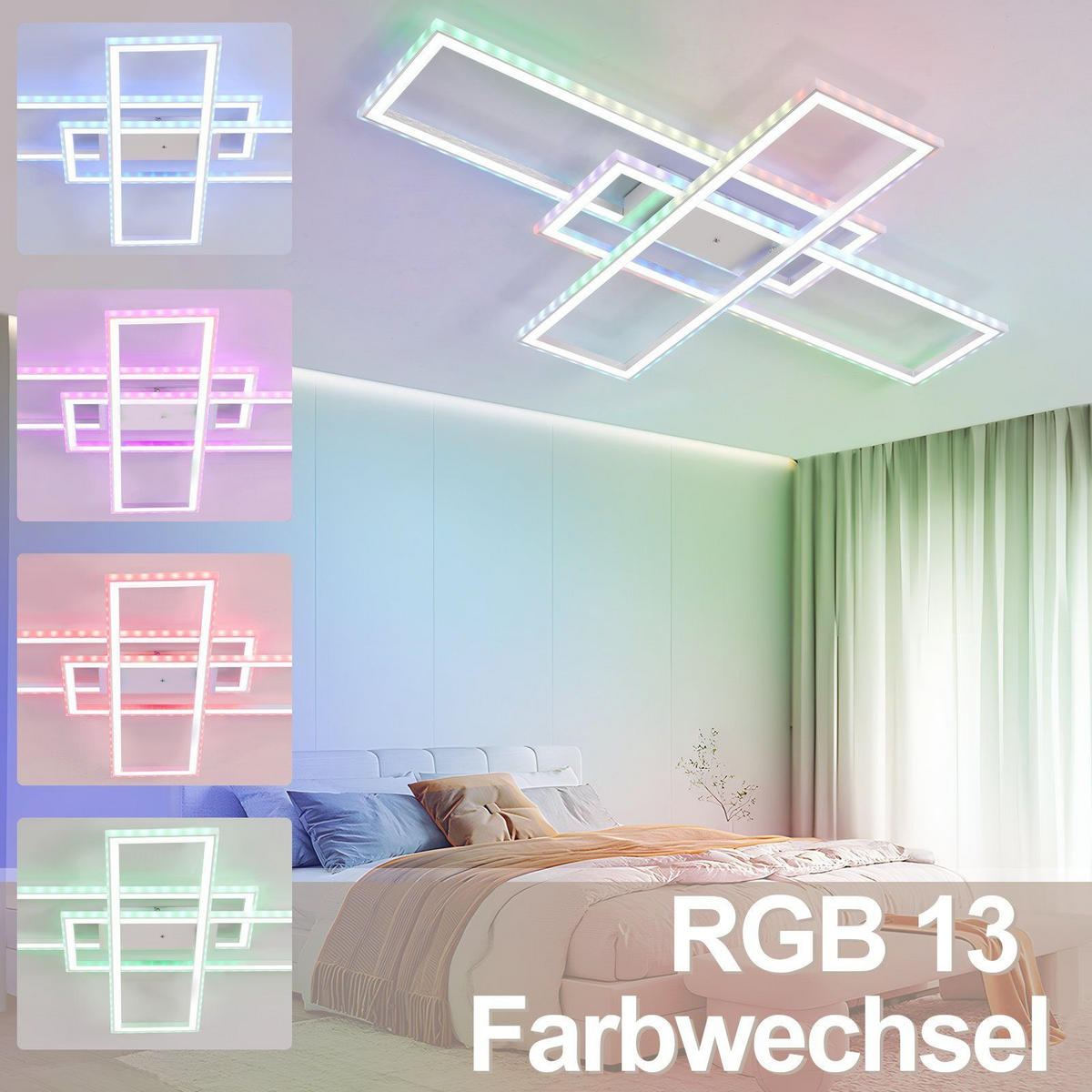 LED-DECKENLEUCHTE Karla 101/71/7 cm - Weiß, Metall (101/71/7cm) - Nettlife