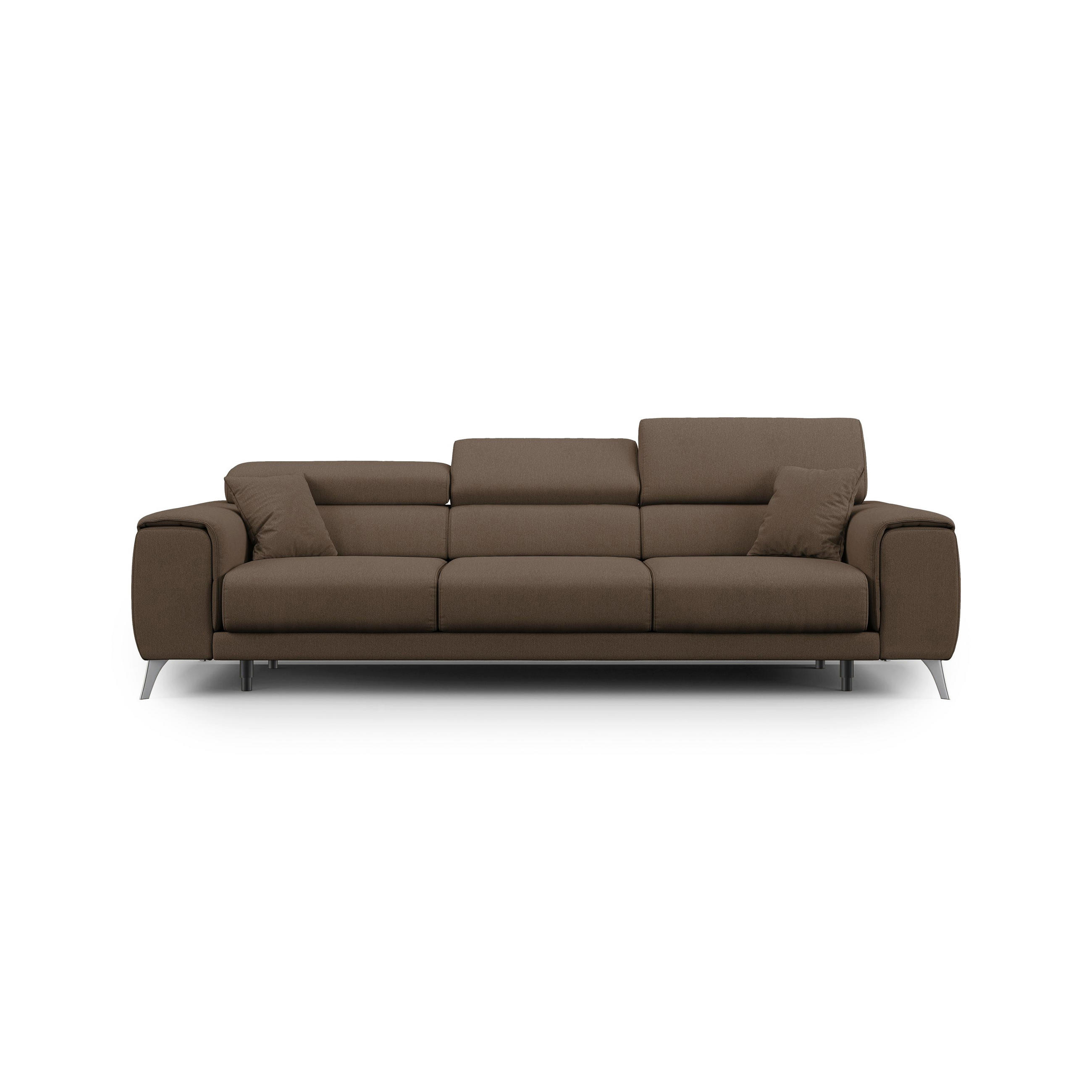 LINEARSOFA Fusion - Braun, Textil (260/74/102cm) - Divani.store