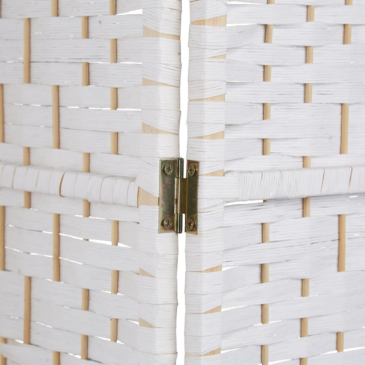 PARAVENT - Weiß, Holz/Papier (160/170/2cm) - Relaxdays