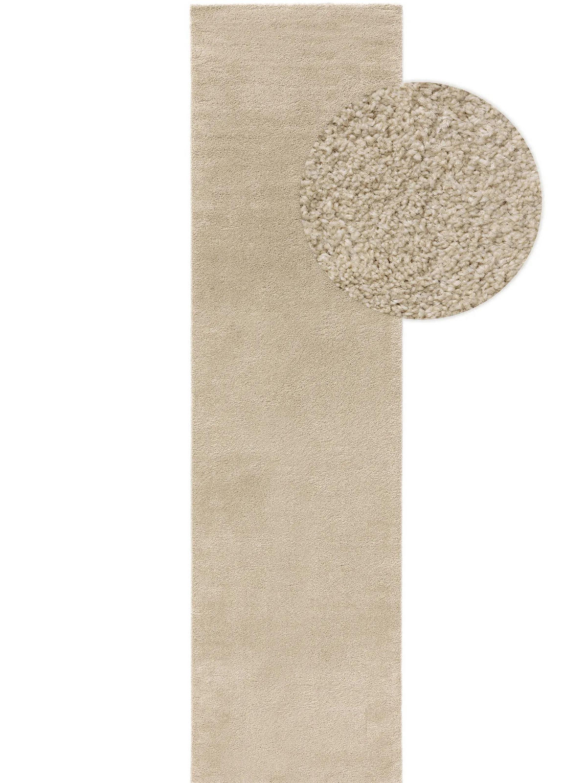 LÄUFER Tacoma Beige 80x200 cm - Beige, Kunststoff/Textil (80/200cm) - benuta Nest