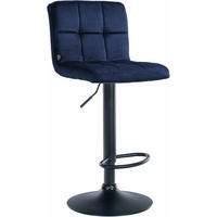 BARHOCKER Samt Blau - Blau/Schwarz, Textil/Metall (46/94/47cm) - CLP