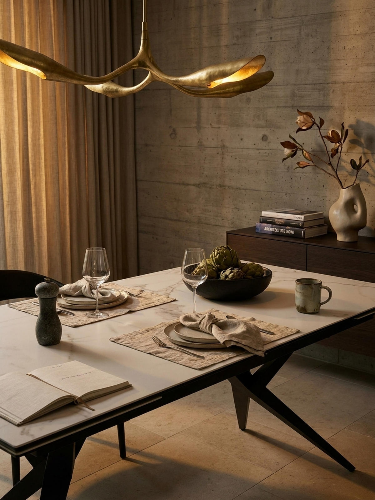 ESSTISCH Ausziehbar Keramik Glas Marmoroptik Groß, Weiß 180x95x76 cm - Schwarz/Weiß, Keramik/Metall (95/180/76cm) - KADIMA DESIGN