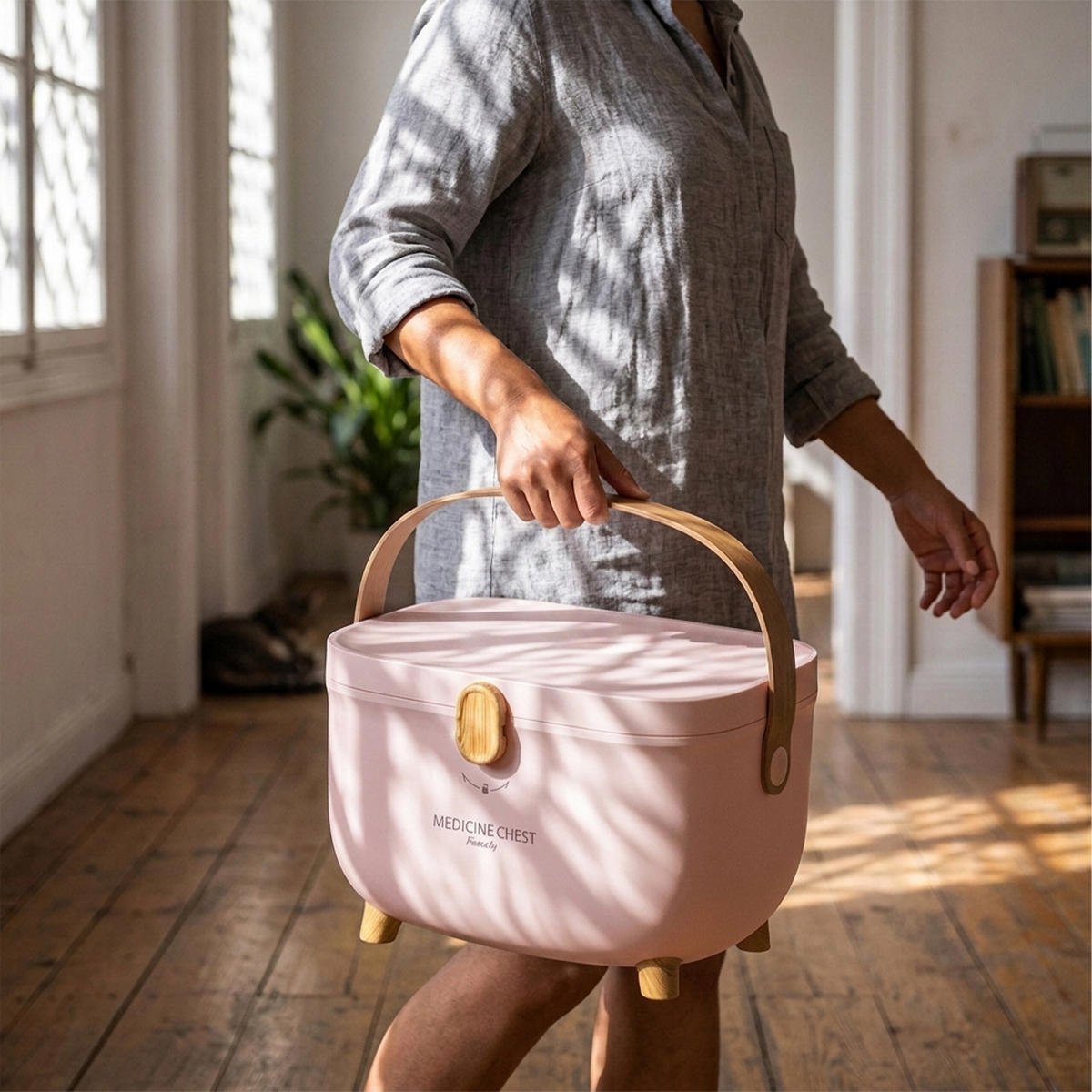 MEDIKAMENTENBOX Rosa Kunststoff 3 Fächer - Rosa, Kunststoff (28/18/20cm) - Relaxdays