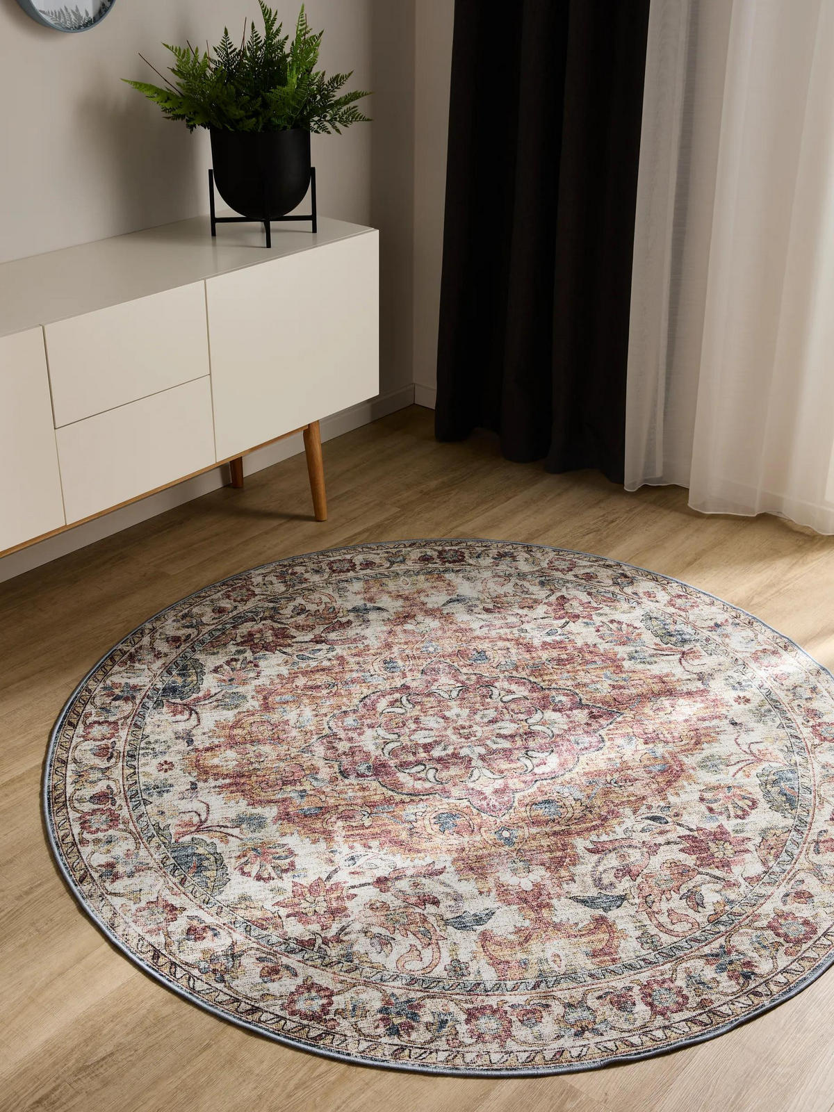 PRATELNÝ koberec George Vícebarevné ø 160 cm - různobarevná, plast/umělá hmota (160/160cm) - benuta