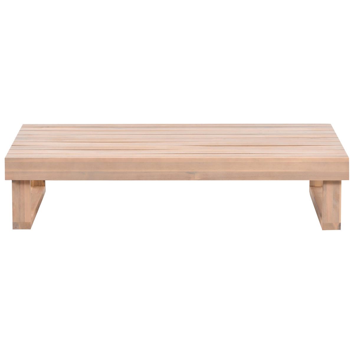 OUTDOOR-COUCHTISCH 60/110 cm zertifiziertes Akazienholz Hellbraun Marettimo - Hellbraun/Braun, Holz (60/110/25cm) - Beliani