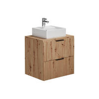 EINZELWASCHTISCH - 60cm x 46cm - MDF - naturfarben hell - ZEVARA - Naturfarben, Holz (60/57/46cm) - Vente-Unique