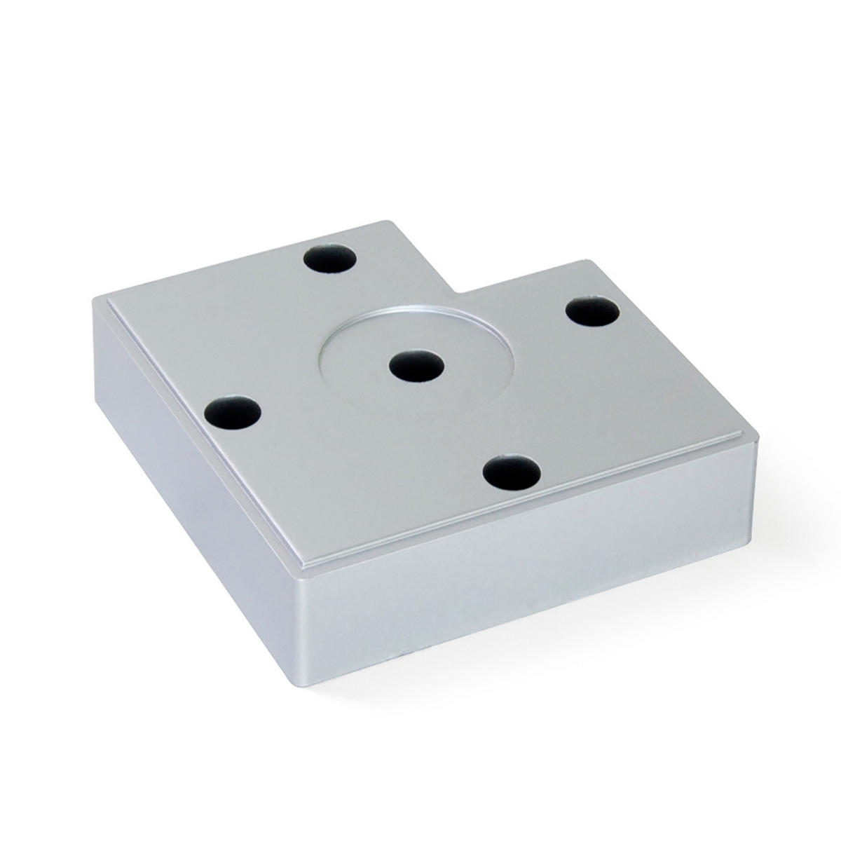 MÖBELFÜSSE Alumix 7, Höhe 15mm, Kunststoff, Silbergrau 20er-set - Silberfarben, Kunststoff (8/2/8cm) - EMUCA