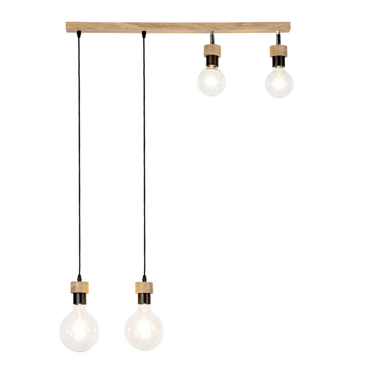 HÄNGELEUCHTE Eichenholz Braun - Braun, Holz (75/3/110cm)