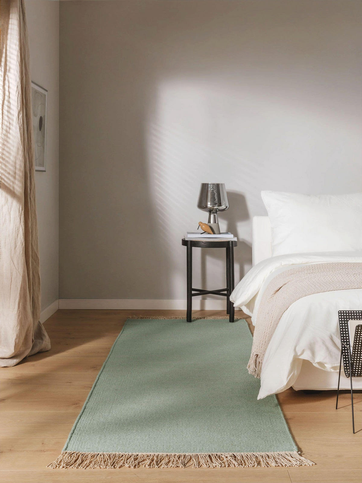 TEPPICH Liv Hellgrün 80x250 cm - Hellgrün, Textil (80/250cm) - benuta Pop