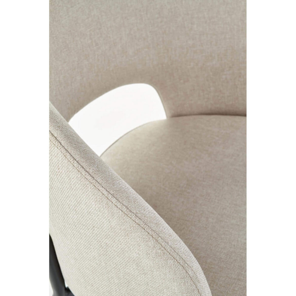 STUHL ARKO K373 - Beige/Schwarz, Holzwerkstoff/Metall (51/77/57cm) - Meblini