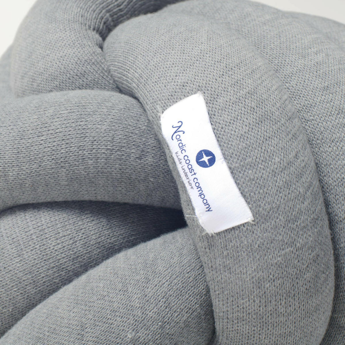 KNOTENKISSEN Strick Grau - Grau, Textil (40/40cm) - nordic coast company